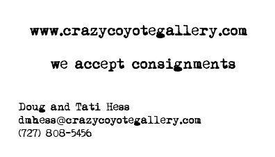Crazy Coyote Gallery business card2
