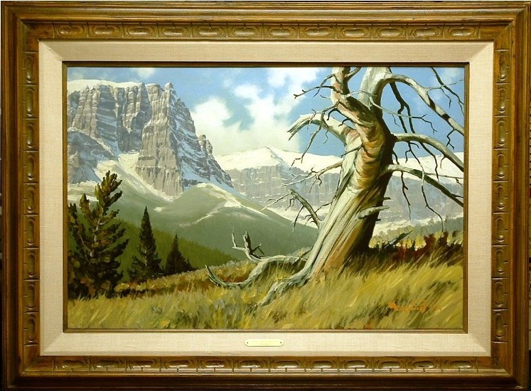 original painting by Roy Kerswill of the Absaroka Range near Wiggins Fork in Wyoming